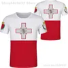 Malta t camisa diy livre feito sob encomenda nome número mlt camiseta nação bandeira mt república do país maltês faculdade po roupas 220702