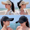 Berets 2022 Solid Colo Cotton Empty Top Hat Outdoor Sports Cycling Visors Hats Breathable Hole Sun Elastic Adjustable Baseball Caps