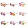 Lunettes de soleil pour enfants Belles tournesols Lunettes de soleil colorées Designer Cadre rond Filles Lunettes de voyage givrées Lunettes de protection solaire Lunettes de mode Lunettes B58