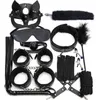 NXY Toys Adult Toys Blacak Wolf Produtos sexuais exóticos para jogos de adultos Bed Bondage Conjunto BDSM Kits Handcuffs Whip Gag Tail Plug Women Couples 1201