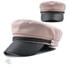 Berretti Olokele Berretto militare retrò per donna Summer Flap Top Hat Berretto da panettiere stile francese Berretti Visiera Gorras CasquetteBerets