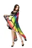 Regenbogen-Damen-Schmetterlingsflügel-Schal, Feen-Damen-Tanzkostüm-Zubehör, Erwachsenes Monarch-Schmetterling-Umhang-Kostüm