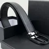 Designer Belts For Womens Mens Belt Black Genuine Leather Gold Smooth Buckle Width 3.4cm with Box SIZE 100-125CM