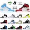 2024 Luxe Mode Jumpman 1 1s Basketbalschoenen Offs University Blue Chicago White Stealth Patent Bred Visionaire Green Python 2022 Sneakers