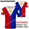 Tanda Filippine Maglietta Fai da te Nome personalizzato gratuito Numero uomo Donne Joker Face Fashion Shead O Neck Summer Mens Clothes 220620