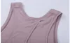 Activewear Workouts Kleding Open Back Tank Tops Stretch Sexy Blouse Gym Mouwloze Shirts Sport Crop Top 220316