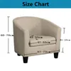 Arc shaped Stretch Sofa Cover Round Single seater Chair Non slip 1 seat s for el Internet Cafe Club Bar 220615