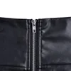 Womens Solid PU Faux Leather Mini Skirt Ladies Spring Summer Black Color Short Streetwear Female Sexy Bodycon Skirts D25 220317