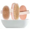 Cleaning Brushes Bath Brush Dry Skin Body Soft Natural Bristle SPA The Wooden Shower Without Handle Fast Delivery GG0630