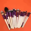 NXY MAKEUP BRSPH YLOVELY 9PCS Super Soft Pro Quality Synthetic White Purple Cosmetic Powder Blush Eyeshadow Eyeline Mask Brush