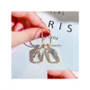 Dangle Chandelier Fashion Jewelry S925 Sier Needle Geometric Triangle Crystal Earrings Lady Elegant Stud Drop Delivery Dhxfa