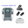 Protable EMSLIM neo 4 handles EMS muscle sculpt body shaping HIEMT and RF with cushion slimming machine 7 TESLA Muscle Sculpting weight loss beauty equipment