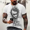 Estate 3D stampato Evil Clown modello maglietta allentata per uomo tendenza personalità oversize manica corta Harajuku punk top 220521
