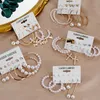 Dangle & Chandelier Vintage Pearl Earrings For Women Big Gold Cross Set Of Long Tassel Butterfly Drop 2022 JewelryDangle
