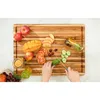 Kitchen Tools BEEFURNI Rectangular Real Teak Wood Cutting Board With Juice Groove 22 INCH Pack of 5 Pieces