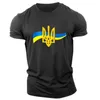 축구 유니폼 T 셔츠 우크라이나 셔츠 대형 티셔츠 남자 남자의 남자 옷 탑 남자의 의류 레저 거리 220712