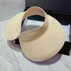 Viseras Diseñador Hierba Trenza Sombrero para mujer Hombres Marca de moda Sombreros de paja Mujeres Casqueta de lujo Playa Sombrero para el sol Alta calidad 2PJ6