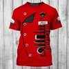 Fashion t shirt Custom Name Master Chef Red 3D Printing Mens Summer Short sleeve Unisex Casual sports T-shirt DW16 220420