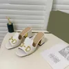 2022 Nouveau designers Sandales Femmes Plateforme Pantoufles Mule Sexy Summer High Talons Haute Épaisseur avec boîte à chaussures