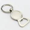 Nyckelringar 10 stycken/parti graverad flasköppnare Keyring bröllop favorit Keepake Key Chain Keychain Round Metal Alloy