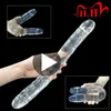 Double head Dildo Long Jelly Realistic Dildo Double Ended Dildo Flexible Big Penis for Women Masturbator Sex Toys for Lesbian Y2016980478