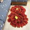 Carpets Chinese Style Red Peony Flower Carpet Thick Livingroom And Bedroom Area Rug Pink Door Mats Wedding Parlor Hallway RugsCarpets