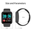 Y68 D20 Smart Watch Fitness Bracciale Pressione ariattistica Monitoraggio del contavo Bracciale Cardio Bracciale Uomini Smartwatch per iOS Android con scatola di vendita al dettaglio