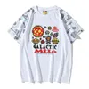 Camiseta de manga corta con estampado de dibujos animados de estrellas luminosas de la marca Co de marca de moda de verano