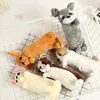 Tecknad plysch blyertspåsar kawaii plyscher hundskolekontor levererar pennor fodral för barn brevpapper penna låda