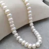 9-10 mm South Sea Natural White Pearl Necklace 14k