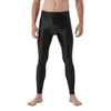 Calça masculina masculina Bolsa de protuberância de salão de cor de cor sólida de cor de cintura esportiva de fitness de fitness de calça magra de calças magras