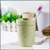 Mugs Drinkware Kitchen Dining Bar Home Garden 3 Colors Plast Lover Cup 350 ml Simple Fashion Gurgle Suit Brush DHMH8