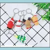 Key Rings Jewelry Fashion Cartoon Cute Soft Sile Keychain Santa Bear Elk Christmas Tree Snowmen Chain Keyring For Bag Car Drop Delivery 2021