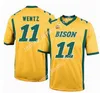 11 Carson Wentz Jersey 2022 NCAA NDSU North Dakota State Bison Stitched Football 12 Braylon Henderson 13 Eli Green 14 JJ Woodin 15 Cole Payton 16 Peter Anderson Maglie