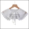 Papillon Accessori moda Pizzo bianco Colletto finto Sciarpa Scialle Camicia staccabile Abbigliamento donna Vintage Dhfsy