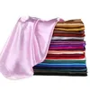 25colors Hijab Women Silk Square Sciarpa 90 90cm Sciarpe di raso Solid Wraps Autunno Inverno Lusso Testa musulmana