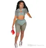 Womens Mesh Splicing Tracksuits 2022 Summer Clothing Sexy Perspective Binding Two Piece Pants Outfits