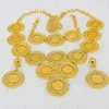 Адиксин -индейка монета ожерелье/серьги/кольцо/браслетные украшения для женщин для женщин золотой цвет монеты арабский/африканский свадебный свадебный подарки 220726