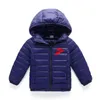 Baby Solid Hooded Jackets Down For Kids Coats Autumn Winter Girl menino casaco de jaqueta quente com ouvidos Casaco de zíper de zíper