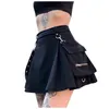 Szyfonowe spódnice dla kobiet białe spódnica midi nieregularne Stree Kobiety dla kobiet średniej długości czarnej bliźniaczkowej spódnicy 14 -calowej kropli L220725