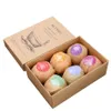 6pcs Organic Bath Bombs Bubble Salts Ball Essential Oil Handmade SPA Stress Relief Exfoliating Mint Lavender Rose Flavor242b8027766