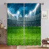 Curtain & Drapes Football Pitch 3D Digital Printing Bedroom Living Room Window Curtains 2 PanelsCurtain