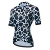 2024年女性の牛トライアスロンサイクリングジャージー半袖MTB Maillot Bike ShirdダウンヒルプロチームTricota Mountain Bicycle Clothing