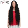 Nature Wigs Wave Wave Hape Blonde Haintetic للنساء السود