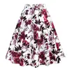 Arrival Summer A Line Vintage Floral Skirt 50s Pin up Style Rockabilly Swing Skirt Retro High Waist Midi Skirt 220401