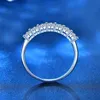 2022 nuove donne Moissanite fila anello set anello anello chiuso moda argento sterling 925 gioielli temperamento di alta qualità regalo G220510