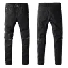 2022 Designer Mens Jeans Hip-Hop Fashion Zipper Hole Lavaggio Jean Pantaloni retrò Torn Piegatura Cucitura Design Design Moto Guida Cool Slim Pant Purple Jeans per le donne 28-40