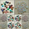 Arts And Crafts Natural Crystal Round Big Hole Beads Charms Quartz Turquoise Opal Pendant Diy For Bracelet Necklace Earring Sports2010 Dhxar