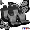 Car Seat Covers General Cover Set Butterfly-Pattern Embroidery Full Interior Accessories Auto CoverCar