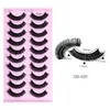 New Arrival Thick Natural D Curved False Eyelashes 10 Pairs Set Soft & Vivid Reusable Hand Made Multilayer 3D Fake Lashes Eyes Makeup Eyelash Extensions